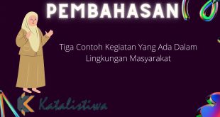 Tiga Contoh Kegiatan Yang Ada Dalam Lingkungan Masyarakat