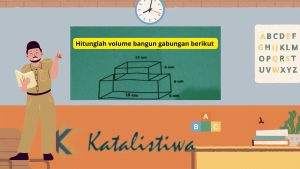 Hitunglah volume bangun gabungan berikut 