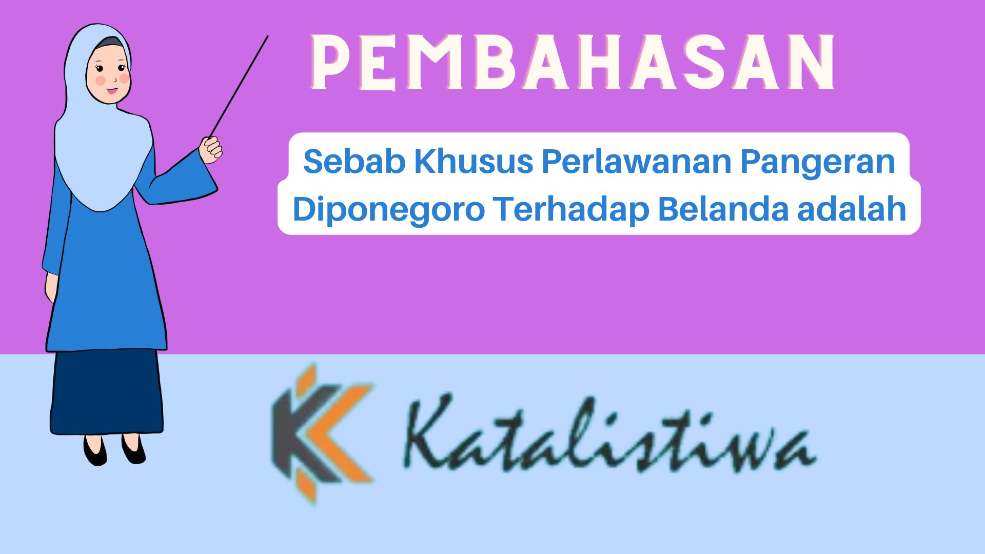 Sebab Khusus Perlawanan Pangeran Diponegoro Terhadap Belanda adalah