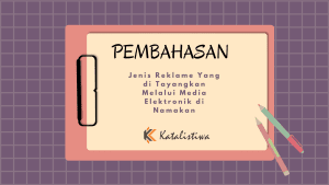 Jenis Reklame Yang di Tayangkan Melalui Media Elektronik di Namakan