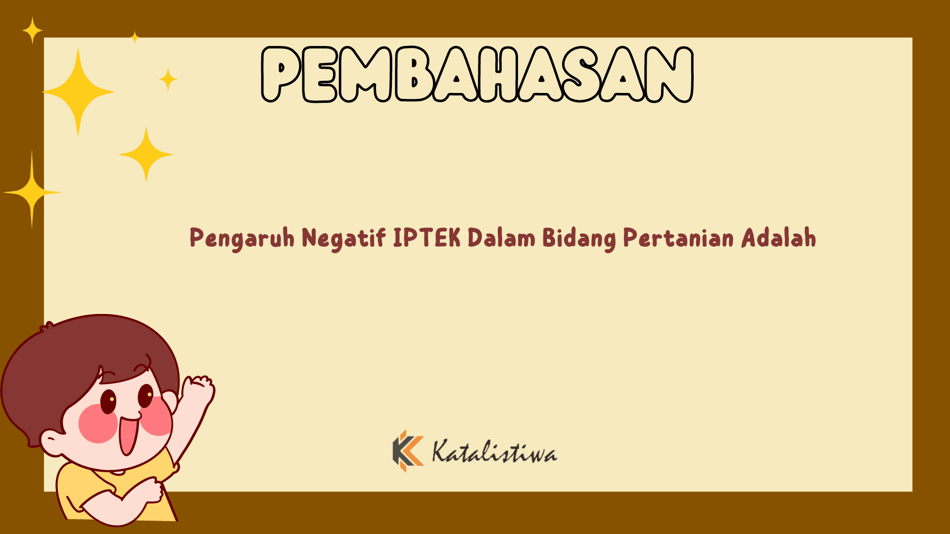 Pengaruh Negatif IPTEK Dalam Bidang Pertanian Adalah