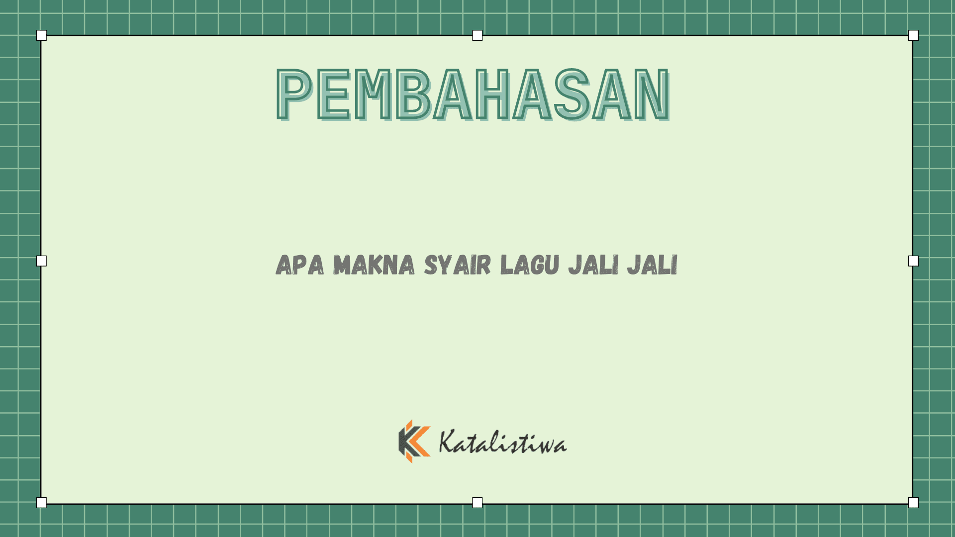 Apa Makna Syair Lagu Jali Jali