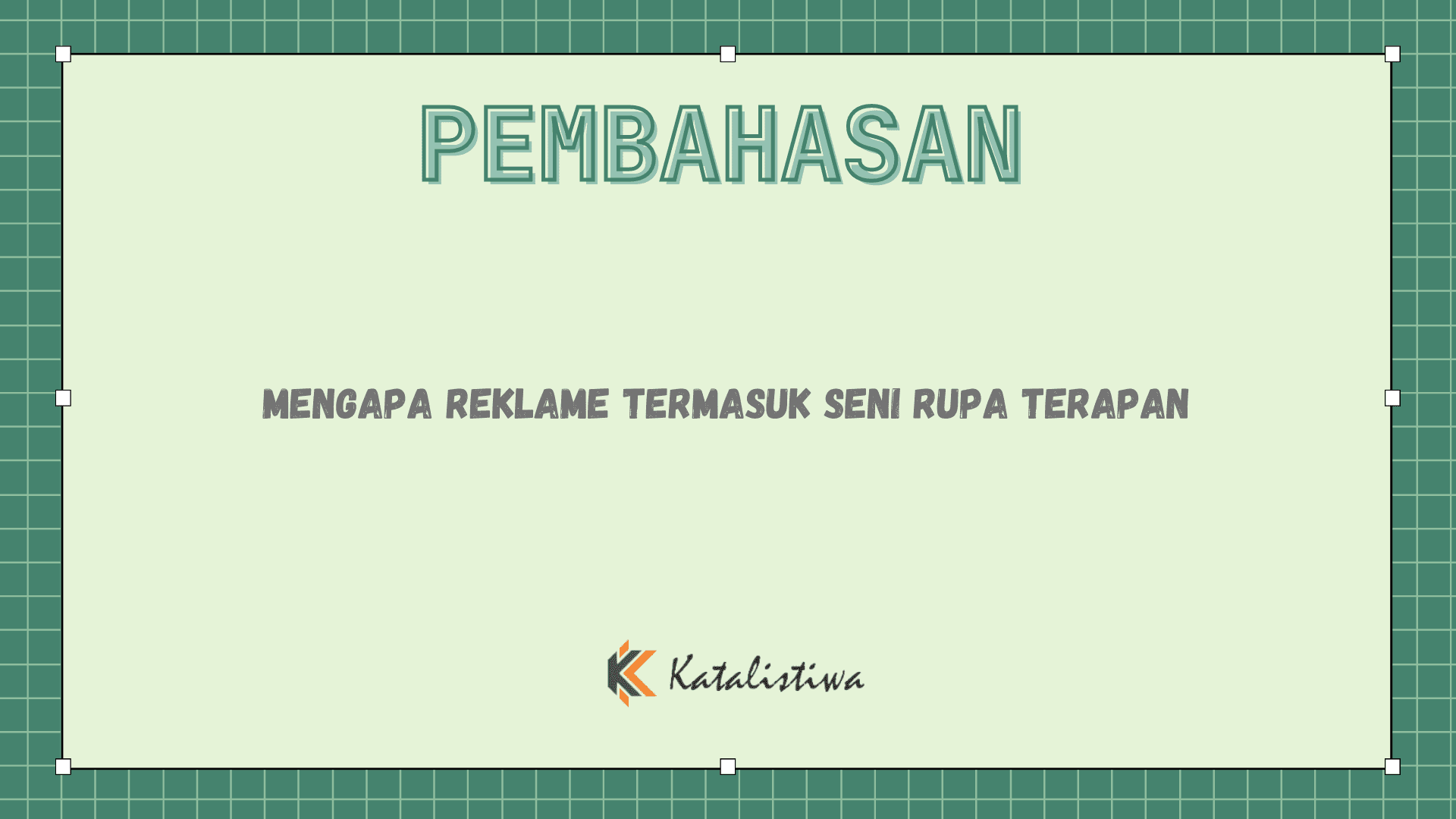 Mengapa Reklame Termasuk Seni Rupa Terapan