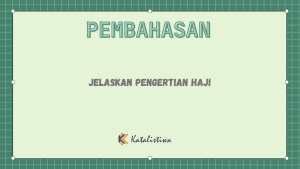 Jelaskan Pengertian Haji