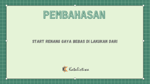 Start Renang Gaya Bebas di Lakukan Dari