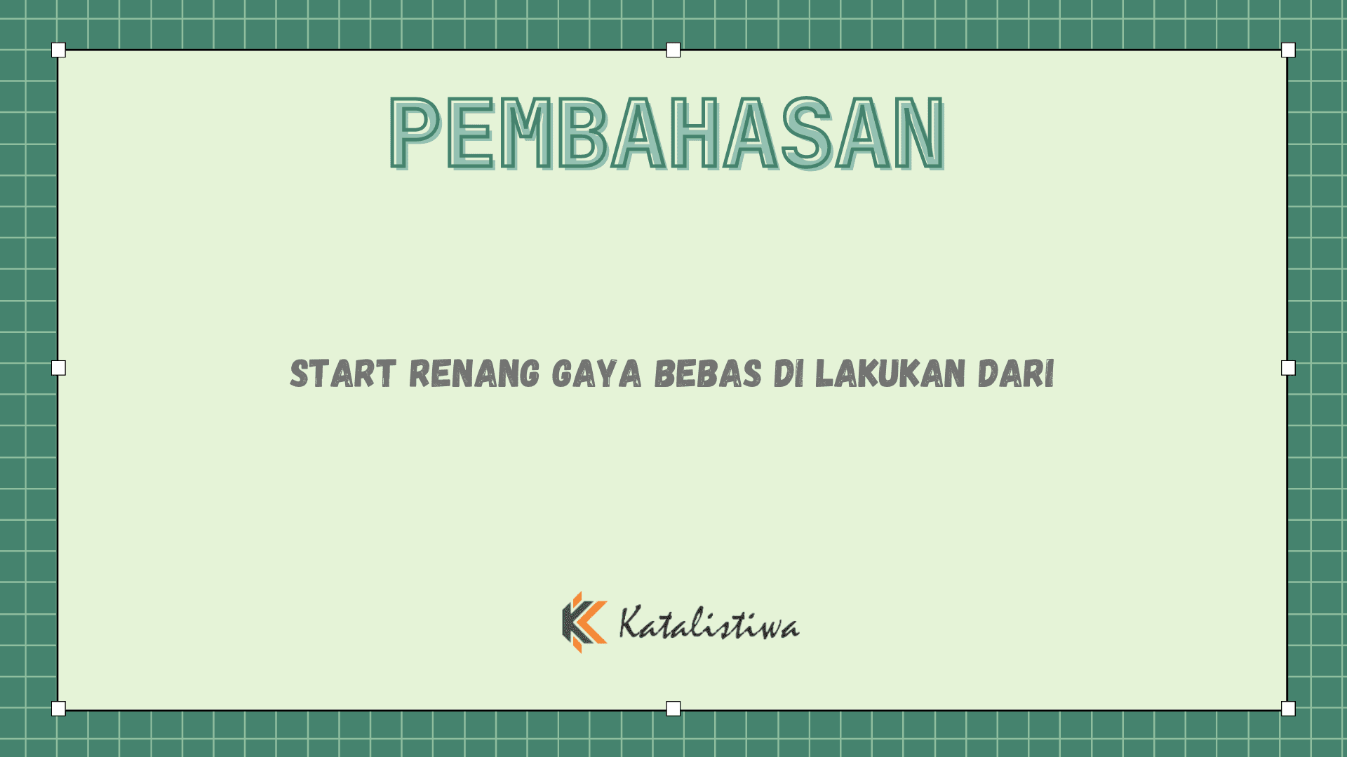 Start Renang Gaya Bebas di Lakukan Dari