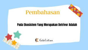 Pada Ekosistem Yang Merupakan Detrivor Adalah