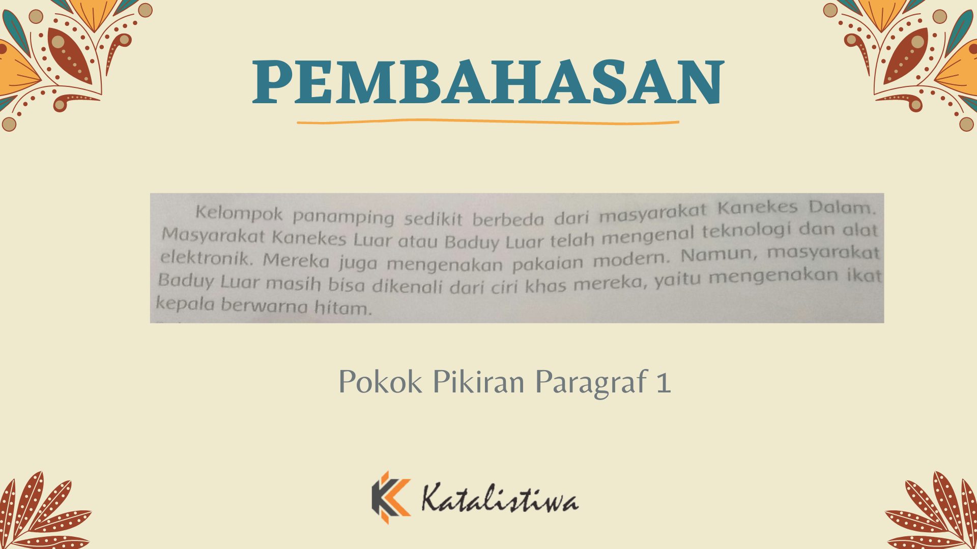 Pokok Pikiran Paragraf 1
