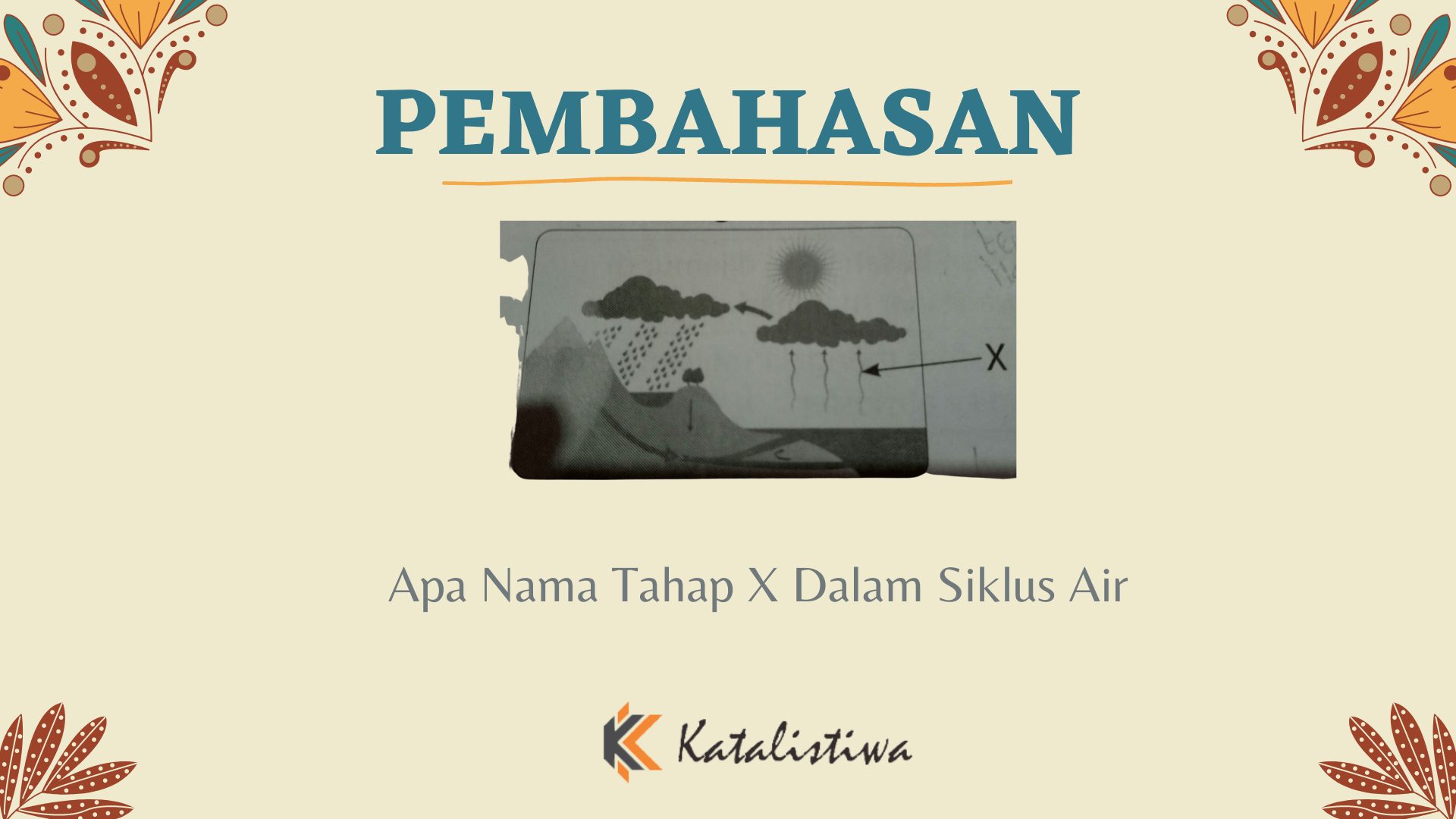 Apa Nama Tahap X Dalam Siklus Air