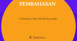 Sebutkan Niat Sholat Jenazah