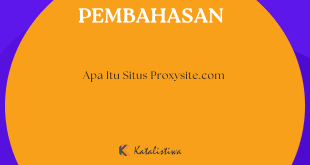 Apa Itu Situs Proxysite.com