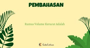 Rumus Volume Kerucut Adalah
