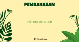 Tuliskan Surat Al Ashr