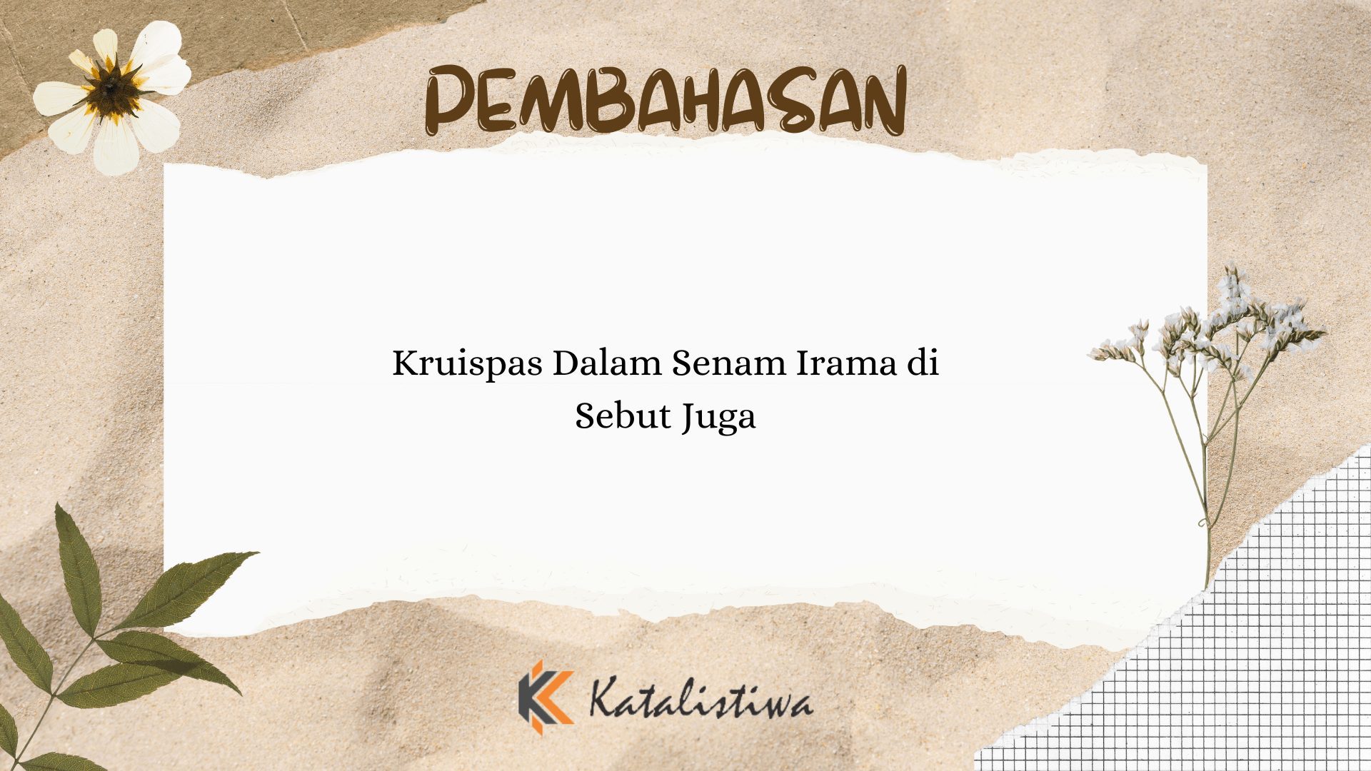 Kruispas Dalam Senam Irama di Sebut Juga