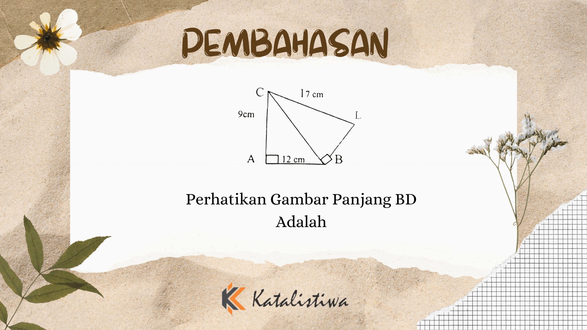 Perhatikan Gambar Panjang BD Adalah
