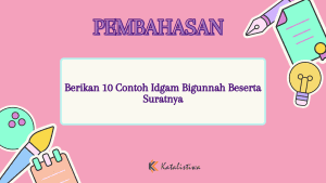 Berikan 10 Contoh Idgam Bigunnah Beserta Suratnya