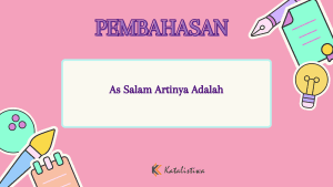 As Salam Artinya Adalah