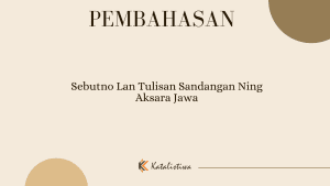 Sebutno Lan Tulisan Sandangan Ning Aksara Jawa