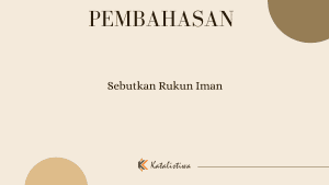 Sebutkan Rukun Iman 