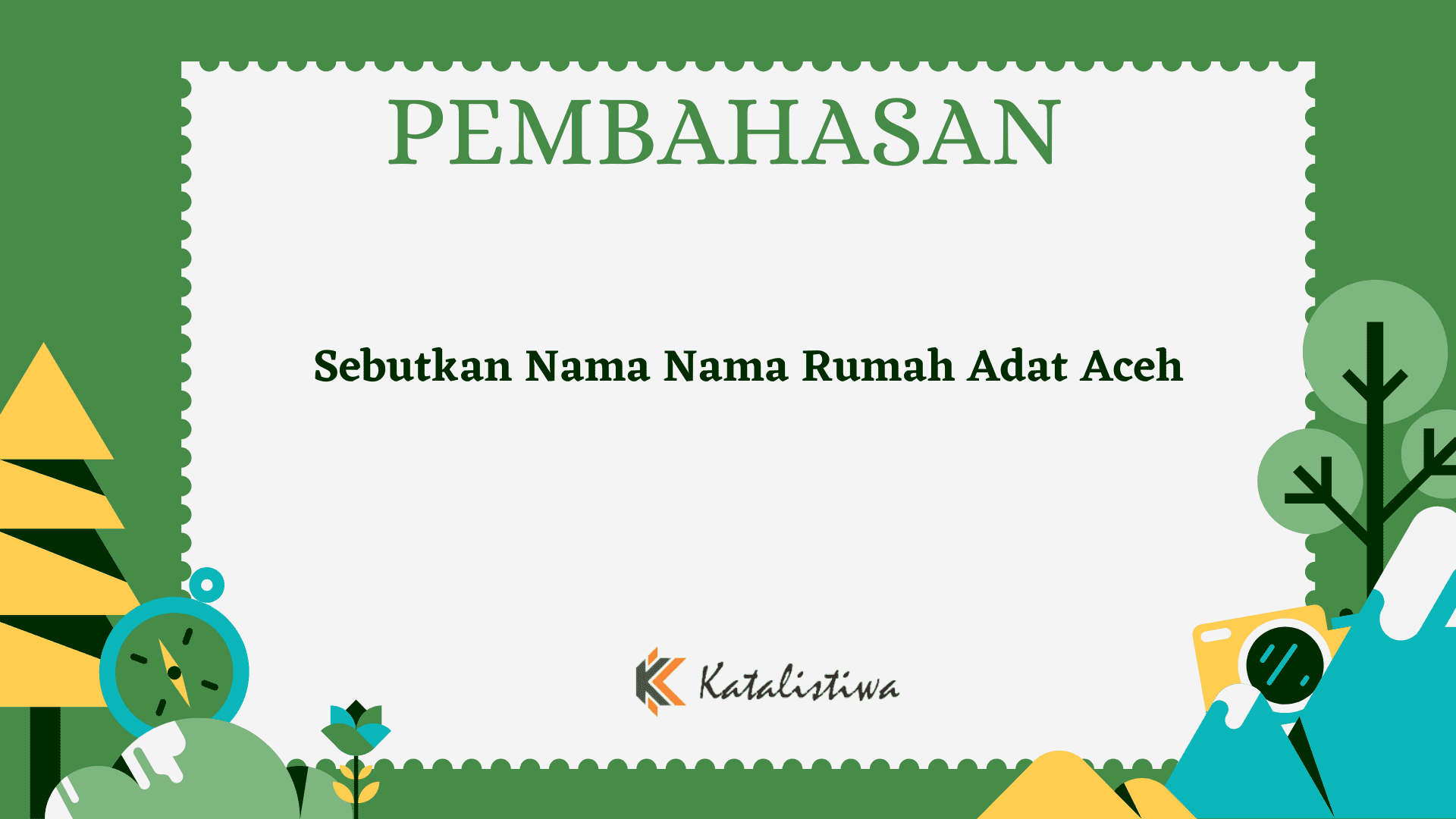 Sebutkan Nama Nama Rumah Adat Aceh