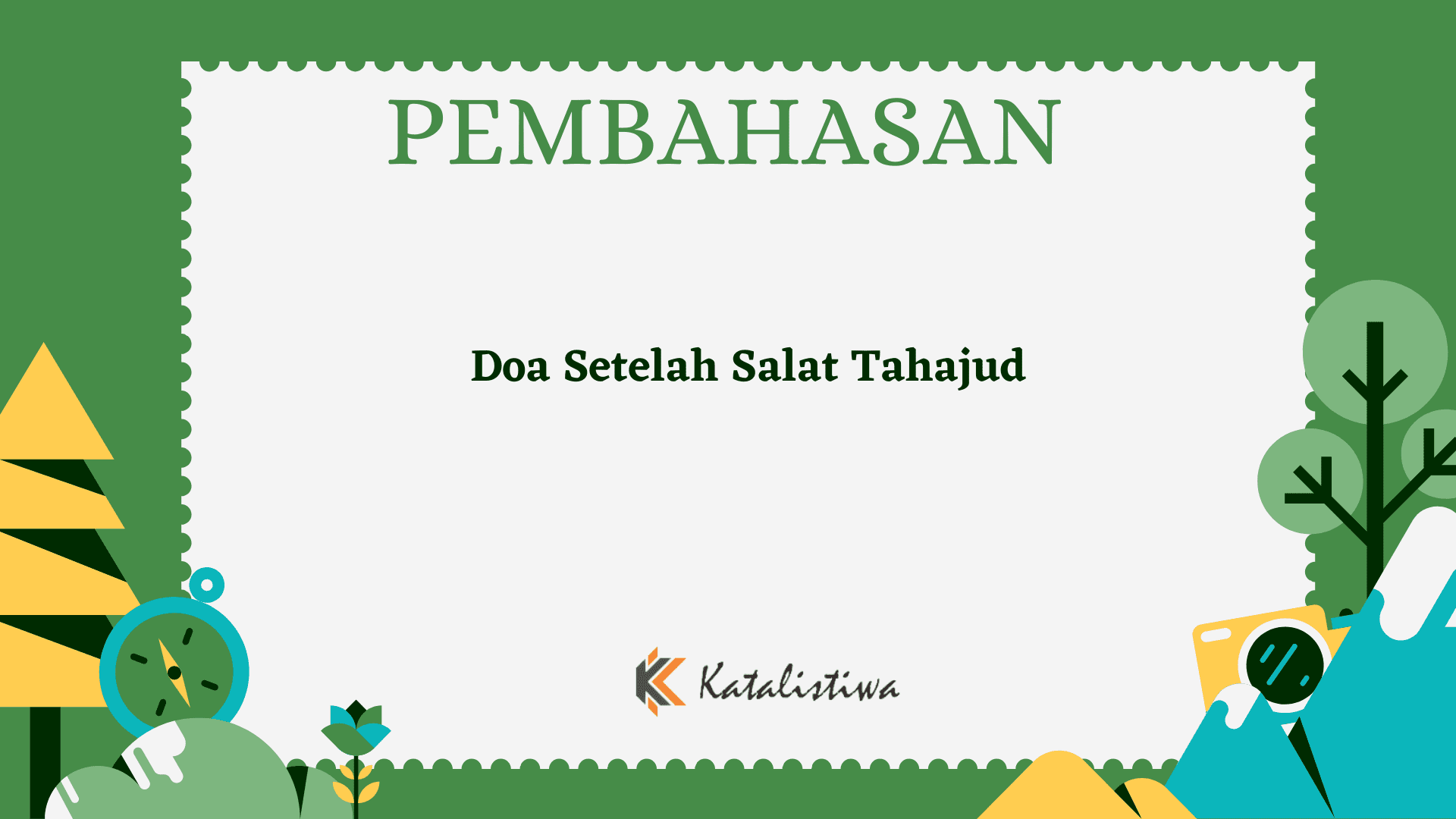 Doa Setelah Salat Tahajud