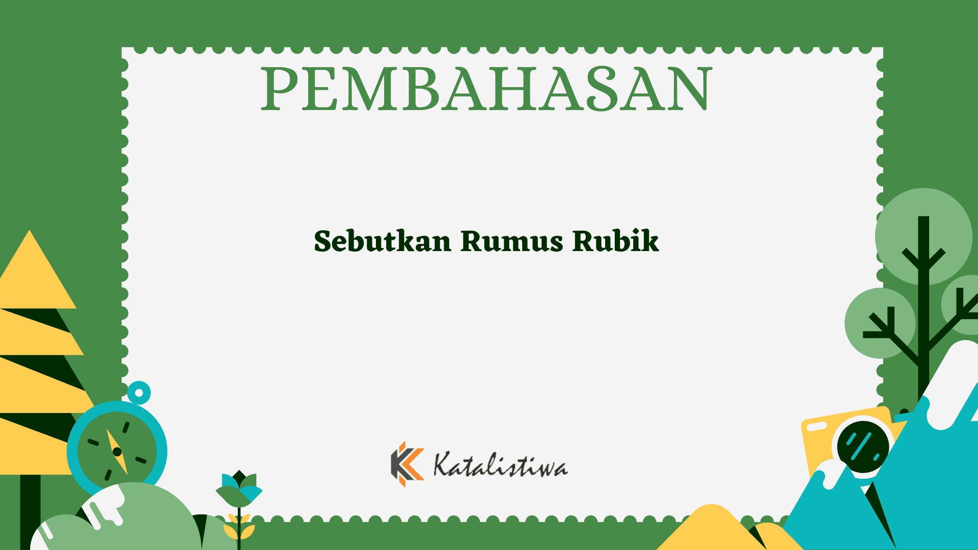 Sebutkan Rumus Rubik