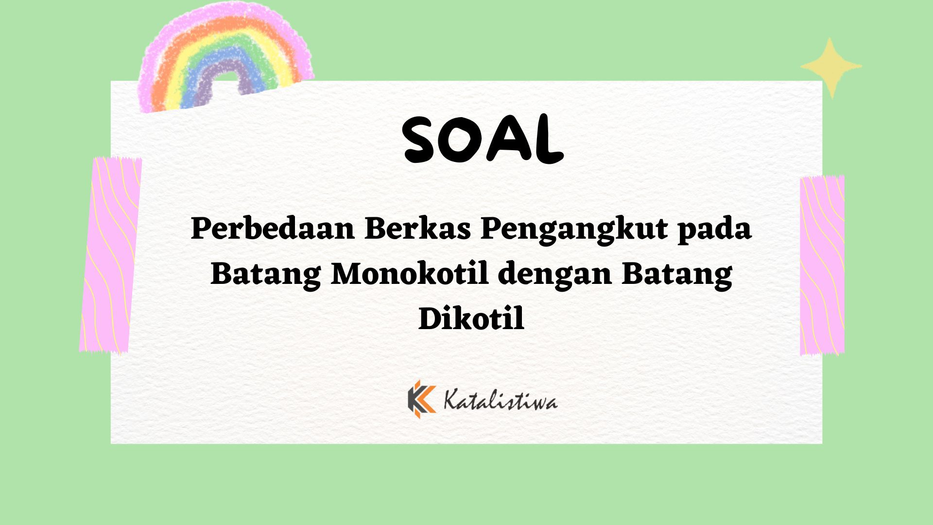 Perbedaan Berkas Pengangkut pada Batang Monokotil dengan Batang Dikotil