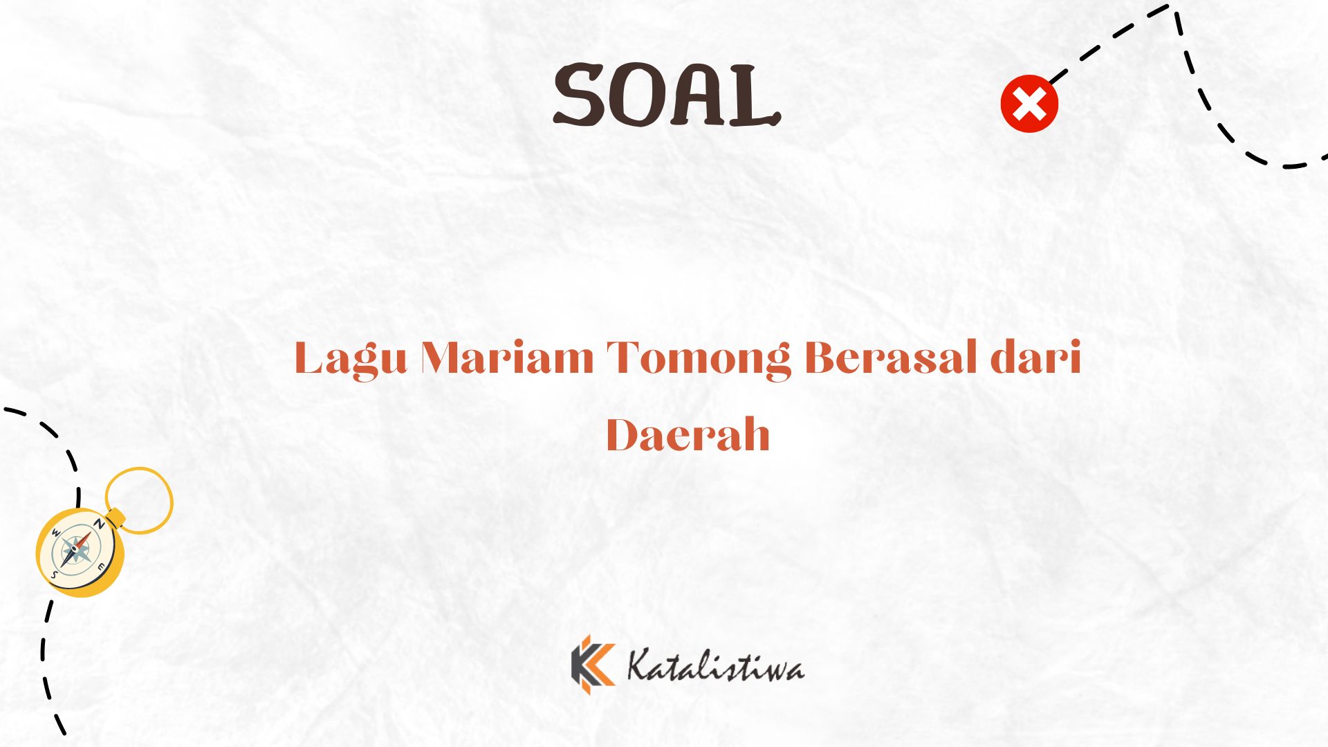 Lagu Mariam Tomong Berasal dari Daerah