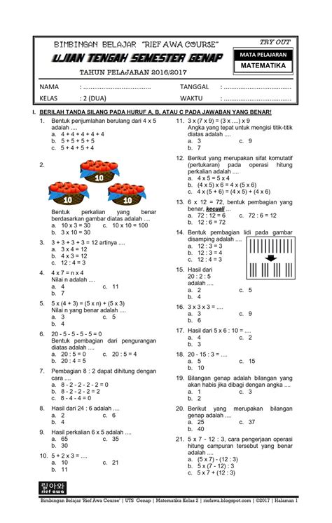 Apa Konsep Dasar Matematika yang Diajarkan dalam Soal Matematika Kelas 2 SD? 1 wapt image post