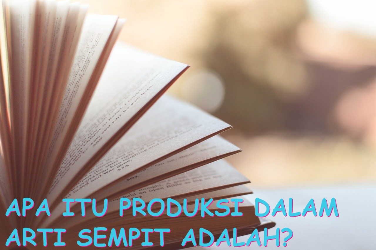 Apa Itu Produksi dalam Arti Sempit Adalah?