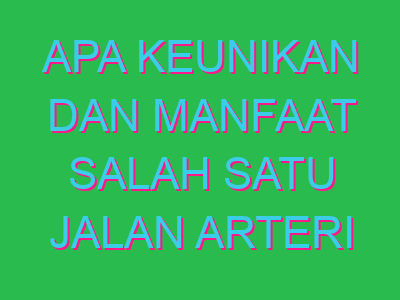 Apa Keunikan dan Manfaat Salah Satu Jalan Arteri Sekunder?