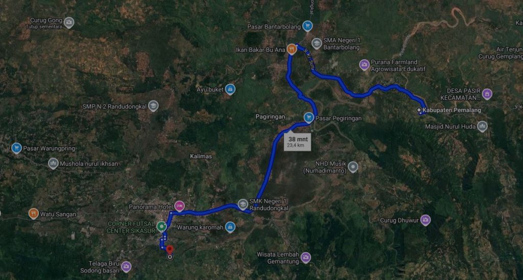 rute Curug Bengkawah