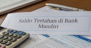 saldo tertahan di bank mandiri