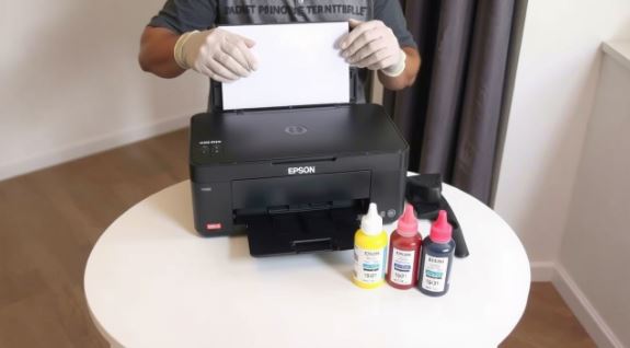 cara mengisi tinta printer epson l360