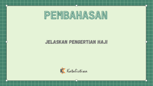 Jelaskan Pengertian Haji