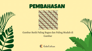 Gambar Batik Paling Bagus dan Paling Mudah di Gambar